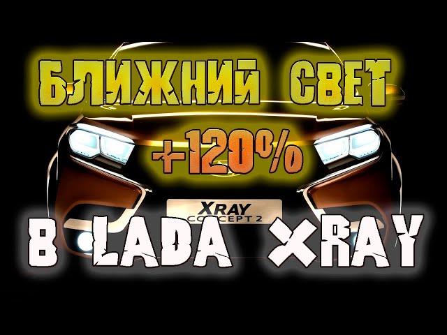 Решение проблемы с ближним светом в Lada XRay - установил лампы H7 + 120% света  с эффектом ксенона