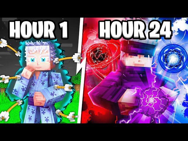 I Spent 24 hours as GOJO in Hardcore Jujutsu Kaisen Minecraft