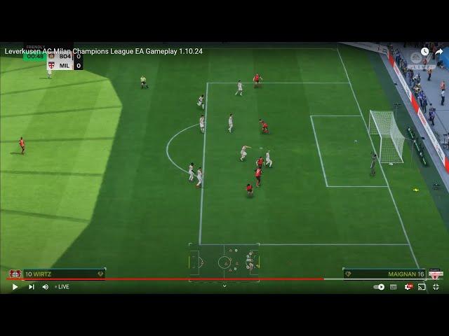 Leverkusen AC Milan Champions League EA Gameplay 1.10.24