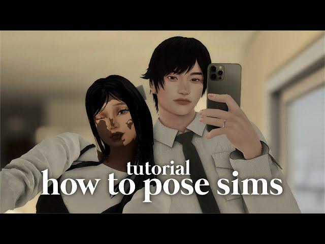 how to pose sims for photoshoots - tutorial | the sims 4