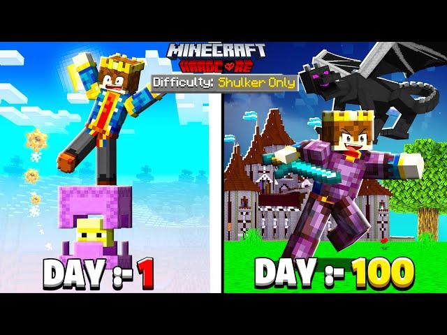 100 Days In ONE SHULKER BLOCK World In Hardcore Minecraft 
