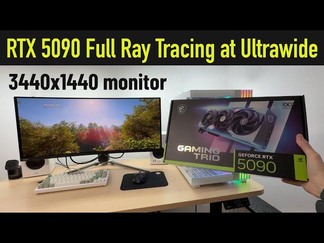 Can the RTX 5090 Survive Full Ray Tracing at Ultrawide 3440x1440 Without DLSS?