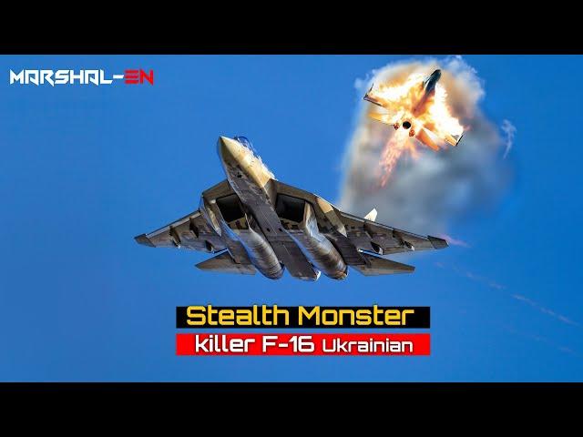 putin sent it to destroy Ukrainian F16..Monster SU-57  Penetrating Kiev's defences!!