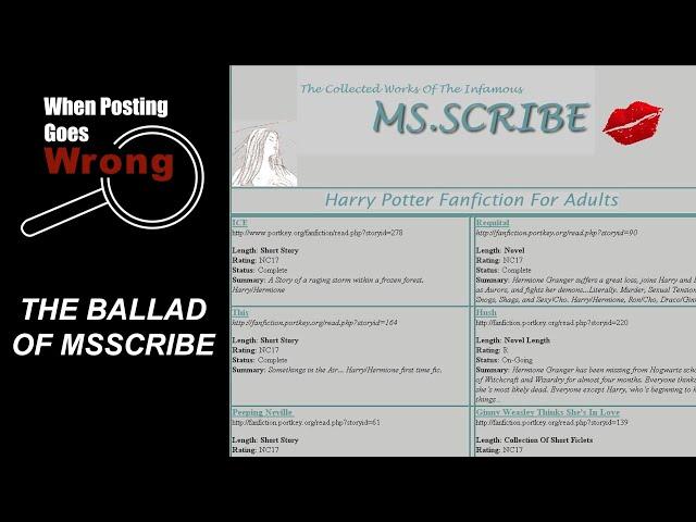 Msscribe: The Harry Potter Fandom's Greatest Con-Artist - When Posting Goes Wrong