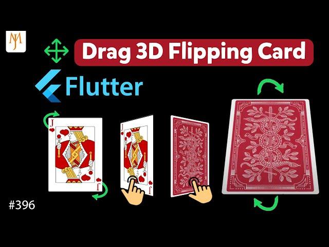 Flutter Tutorial - Flip/Rotate 3D Image Object By Drag Gestures | Flipping Card GestureDetector