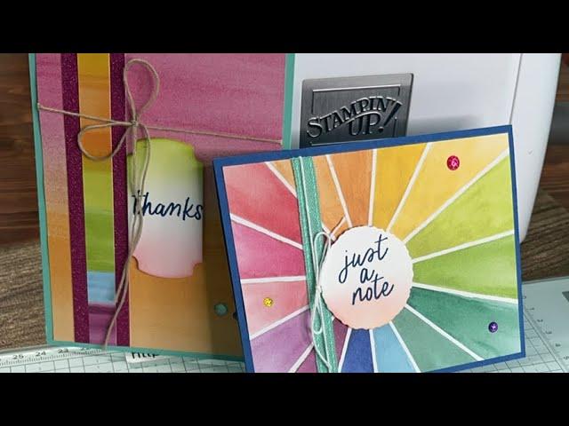 Simply Said Card Tutorials - by Stampin’ Up! - Full of Life DSP - Card on Blue - December Card Club