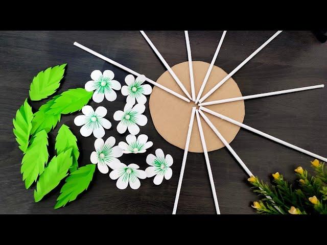 Easy wall hanging craft ideas | Paper craft for home decor | Paper flower wall decor Cardboard craft