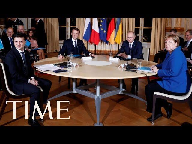 Russia President Putin And Ukraine President Zelensky Sit Down For Peace Talks For First Time | TIME