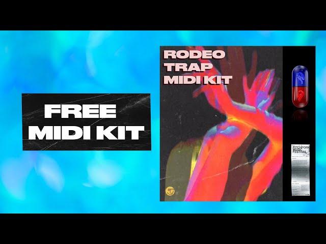 (BEST) FREE MIDI PACK 2024 - "RODEO TRAP MELODY MIDI KIT" | ROYALTY FREE 2024