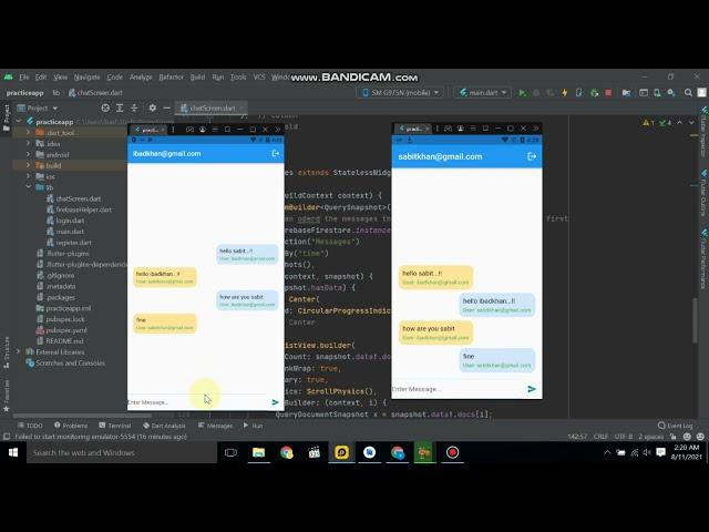 How to build Simple chat app using flutter #shorts