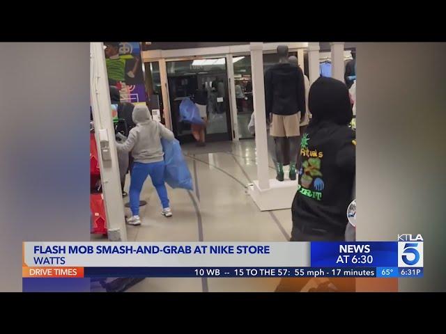 Flash mob robbers hit Nike store in South L.A.