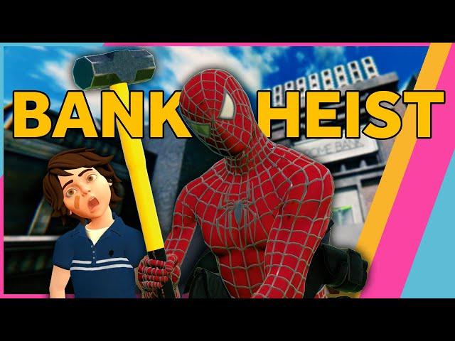 Spider-Man VR and Gregory FNAF ROB A BANK! 