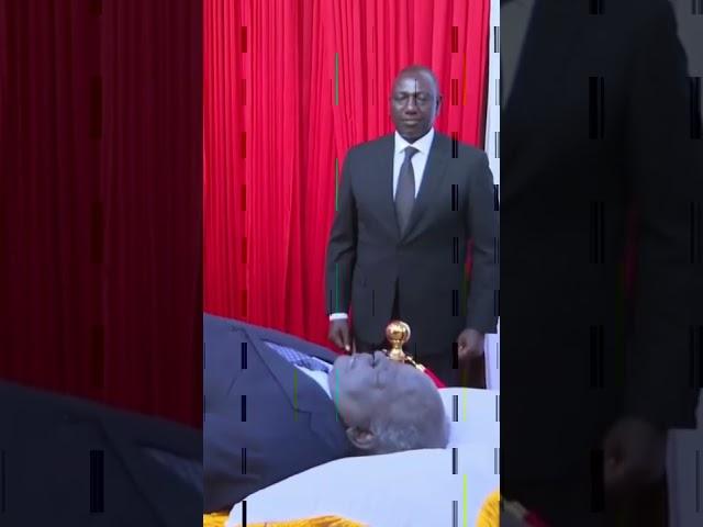 Deputy President Ruto Caught on Camera Laughing at Mwai Kibaki burial....