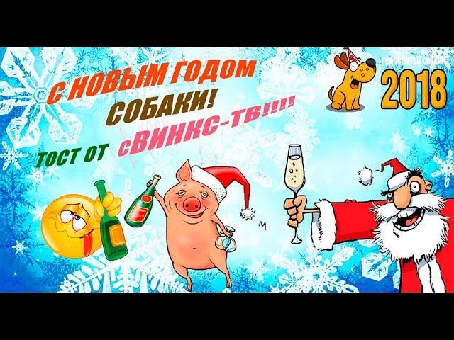 С Новым Годом собаки! Тост  от Свинкс-ТВ, в стихах и песнях...Для взрослых! Новый год 2018,  16+