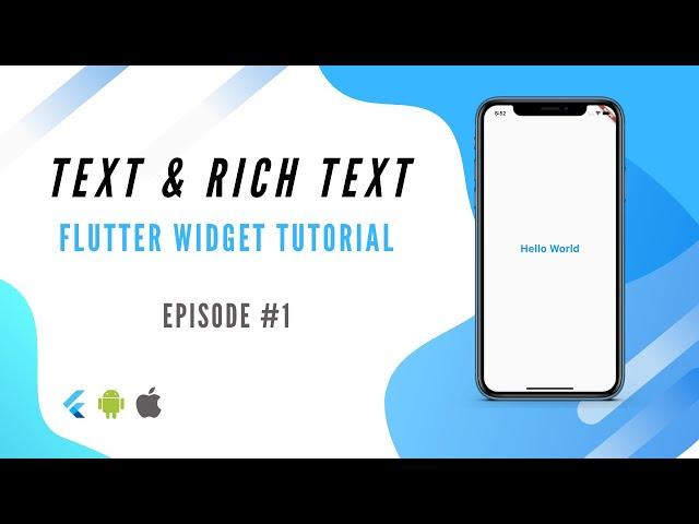 Flutter Tutorial #1: Creating Beautiful Text Layouts with Text & RichText