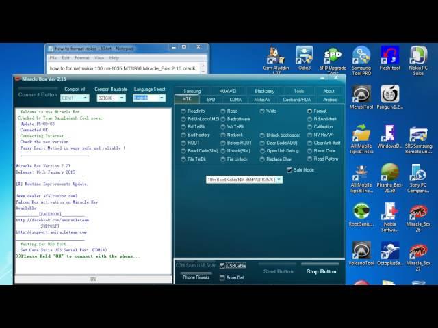how to format nokia 130 rm 1035 MT6260 Miracle Box 2 15 crack