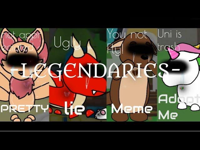 Pretty Lies meme Adopt me Legendaries Kitsune,Kangaroo,Dragon,Unicorn