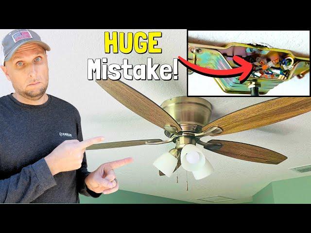 Avoid This VERY Common Mistake DIYers Make When Installing a Ceiling Fan | How To