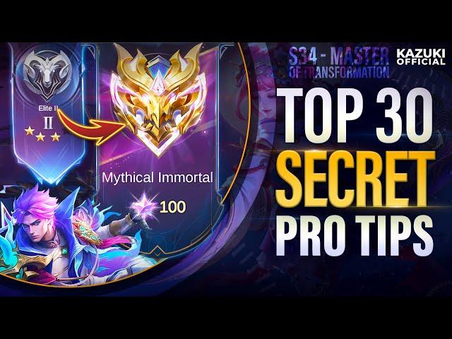 TOP 30 SECRET TIPS & TRICKS THAT ONLY PRO KNOWS IN MLBB