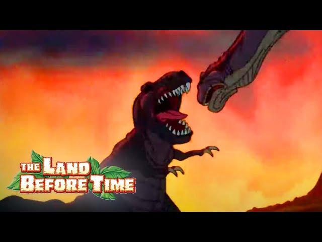 Sharptooth Attacks Littlefoot And Cera | The Land Before Time