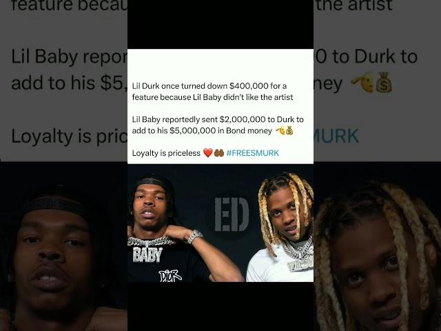 Lil Durk TURNED DOWN $400K for a Feature?! All Because of Lil BabyThen THIS Happened...#shorts