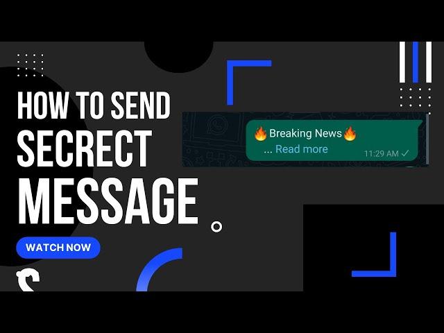 How to send secret messages on WhatsApp#Secretmessages#whatsapp