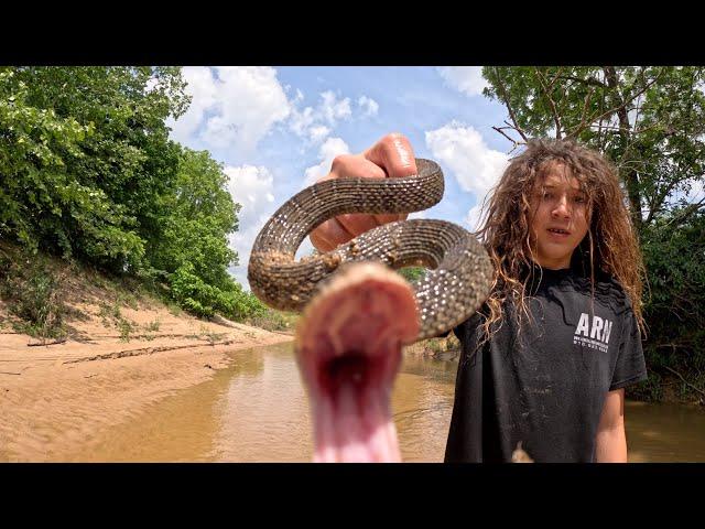 Kid gets Bit by Snake while NOODLING!!! Should we rush him to the hospital? (Catfish Noodling)