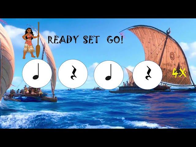 Moana- We Know The Way  rhythm play along