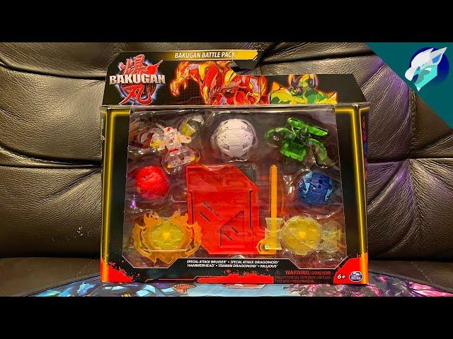 Special Attack Diamond Dragonoid & Green Bruiser Bakugan Battle Pack Unboxing & Review