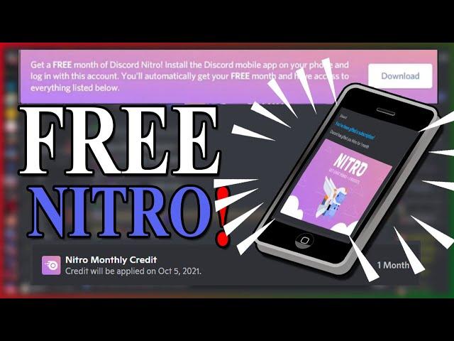 Get DISCORD NITRO free (phone users) 2021 Nitro FREE