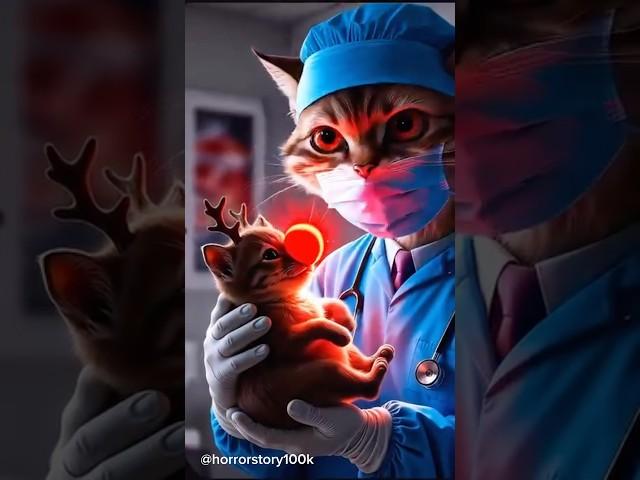 Rudolph The Red Nose Reincat Saves Christmas!!!#shortstory #christmas #cats#viral#aicat#hybrid
