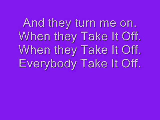 Kesha-Take it off lyrics