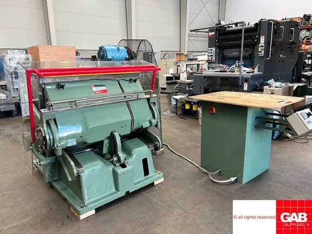 Hand Fed Platen die cutting machine   Crosland TXA size 810 x 1080 mm   Gab Supplies Ltd   1957