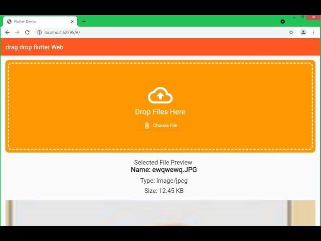 flutter web file chooser #drag&Drop #filepicker #file chooser