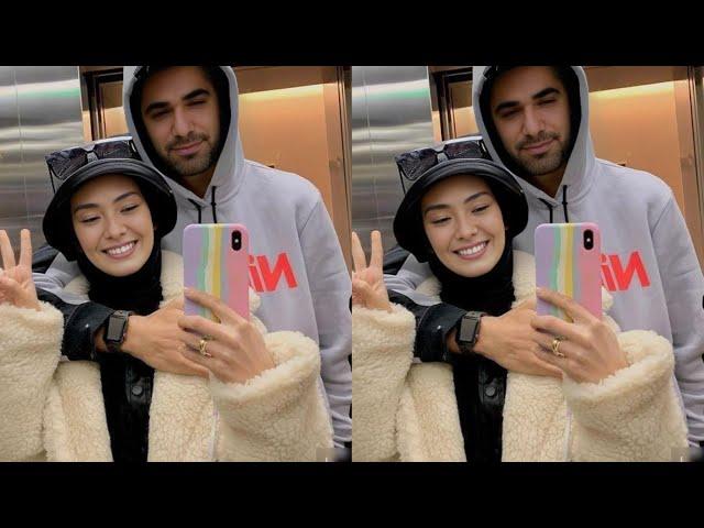 Our FAMOUS couple shared a selfie in the elevator @ Neslihan Atagül Kadir Doglu @