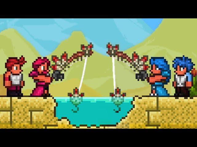 Terraria 2v2 Race, But Fishing is Randomized..