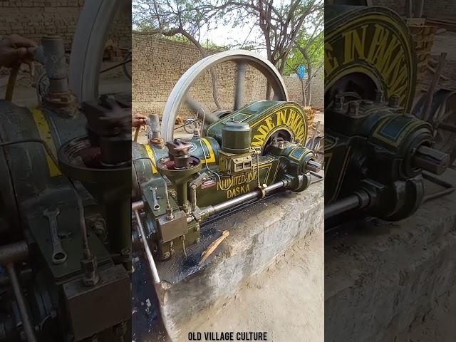 Starting Of Old Black Engine  || Ruston Hornsby Engine Best Sounding Engine || Old Village Culture