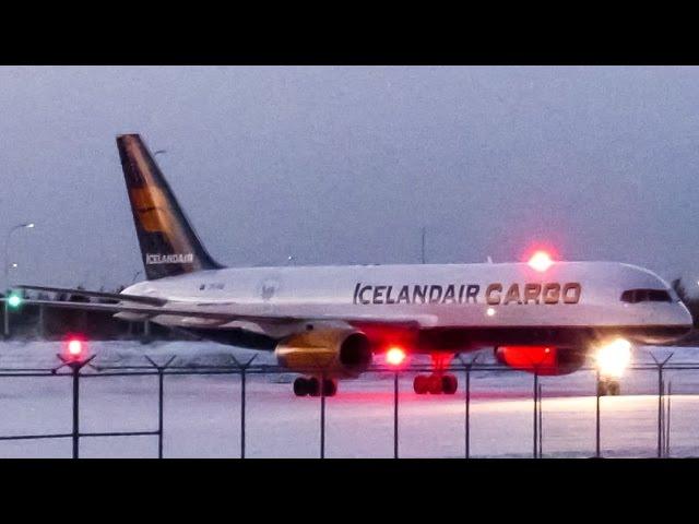 Icelandair Cargo 757-200F (B752) departing Mirabel (YMX/CYMX)