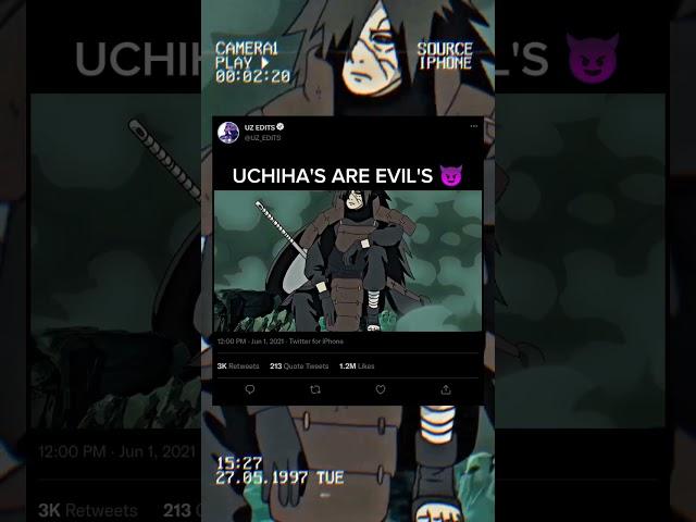 UCHIHA ARE EVIL'S  #shorts #shortvideo #naruto #boruto #viral #anime