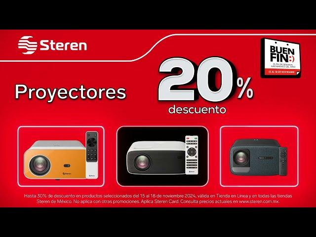 ¡Llegó El Buen Fin a Steren! - 20% de Descuento en Proyectores.