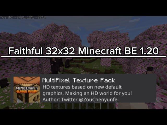 Resource Faithful 32x32 Minecarft Bedrock Edition 1.20.0 | Review Pack Minecraft