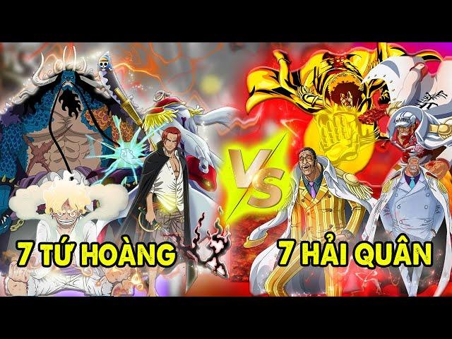 So Sánh Sức Mạnh 7 Hải Quân Vs 7 Tứ Hoàng | Phân Tích One Piece