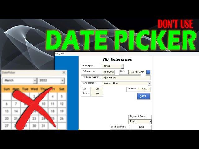 Why Spending Time to Create DATEPICKER in Excel User form