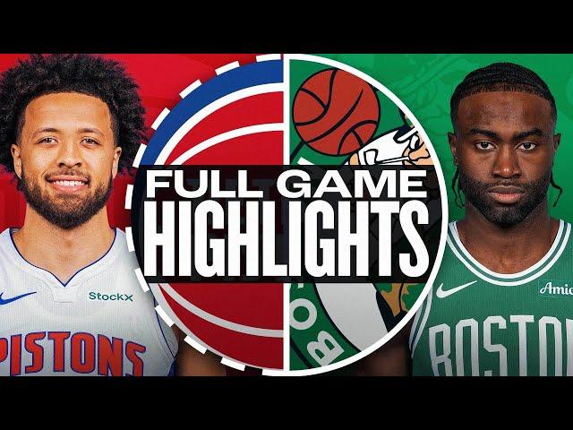 PISTONS at CELTICS | FULL GAME HIGHLIGHTS | December 4, 2024