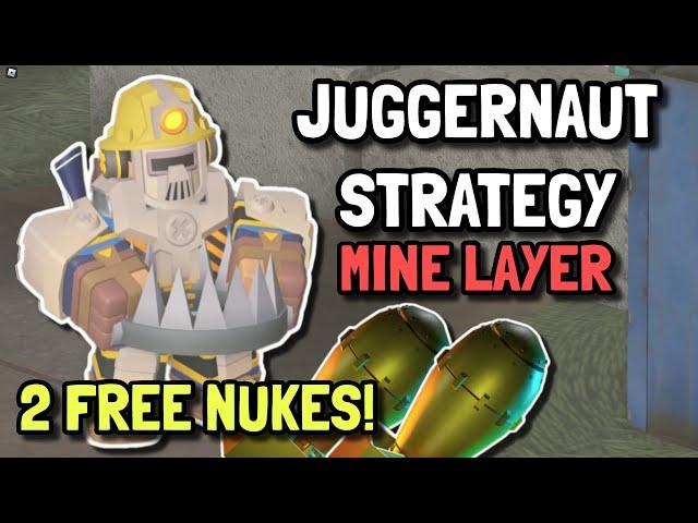 EASIEST WAY TO WIN JUGGERNAUT CHALLENGE // MINE LAYER STRATEGY | Roblox Tower Defense Simulator TDS