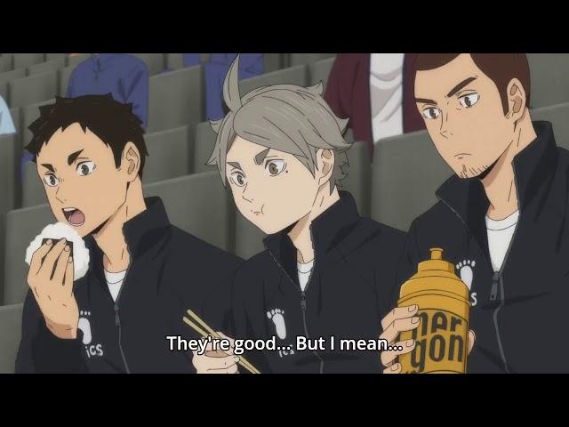 Nekoma vs Kiyokawa ft. Karasuno Mukbang