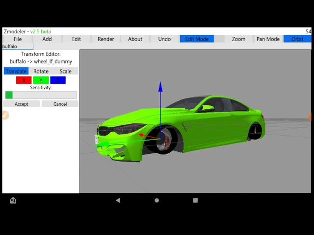 How to camber a car in GTA San Andreas Android with Zmodeler