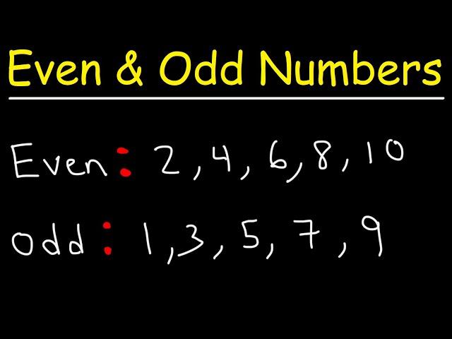 Even and Odd Numbers - Basic Introduction