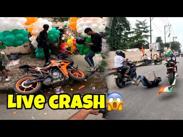 Live bike crash  || RC200 crash || crash hogya || Hyper ride