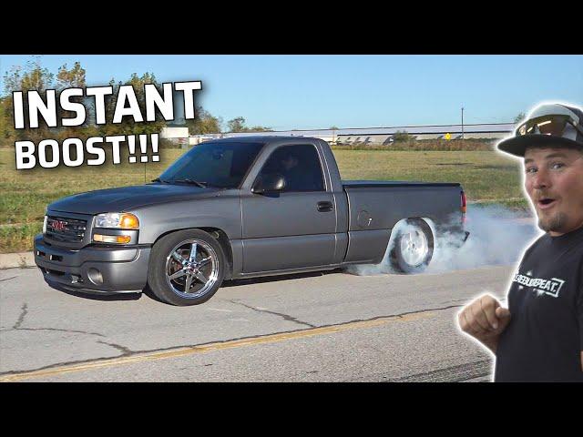 Our new TURBO spools instantly! This GMC Sierra ROCKS!